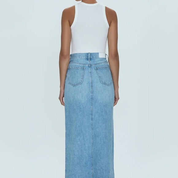 NWT Pistola Alice High Rise Midi Skirt Jean Size 27 - Picture 4 of 14